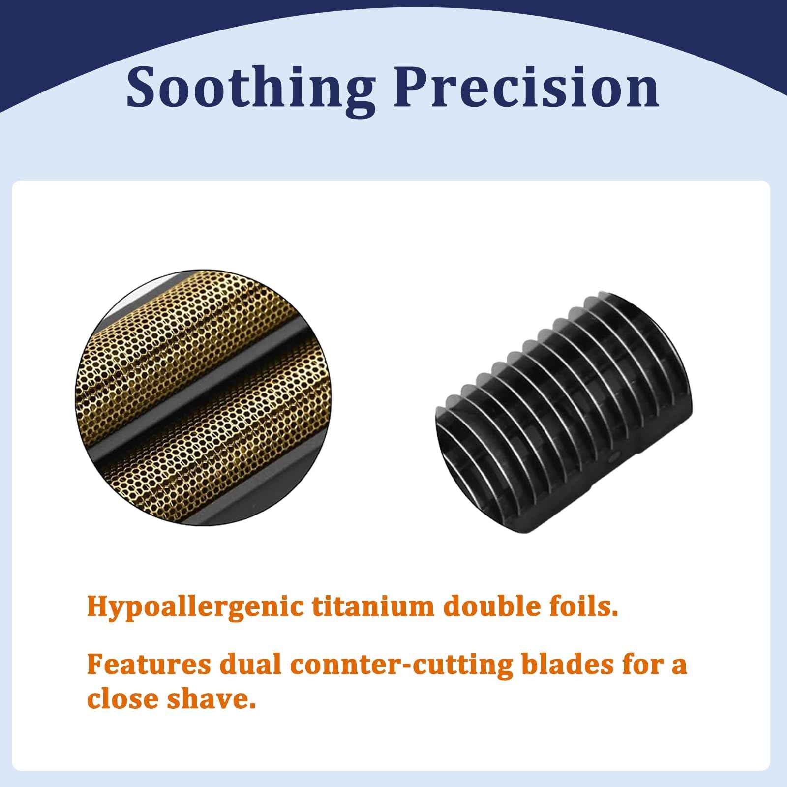 Professional Black Shaver Replacement Foil and Cutters Compatible with BaBylissPro FXONE Shaver(1PC Black)