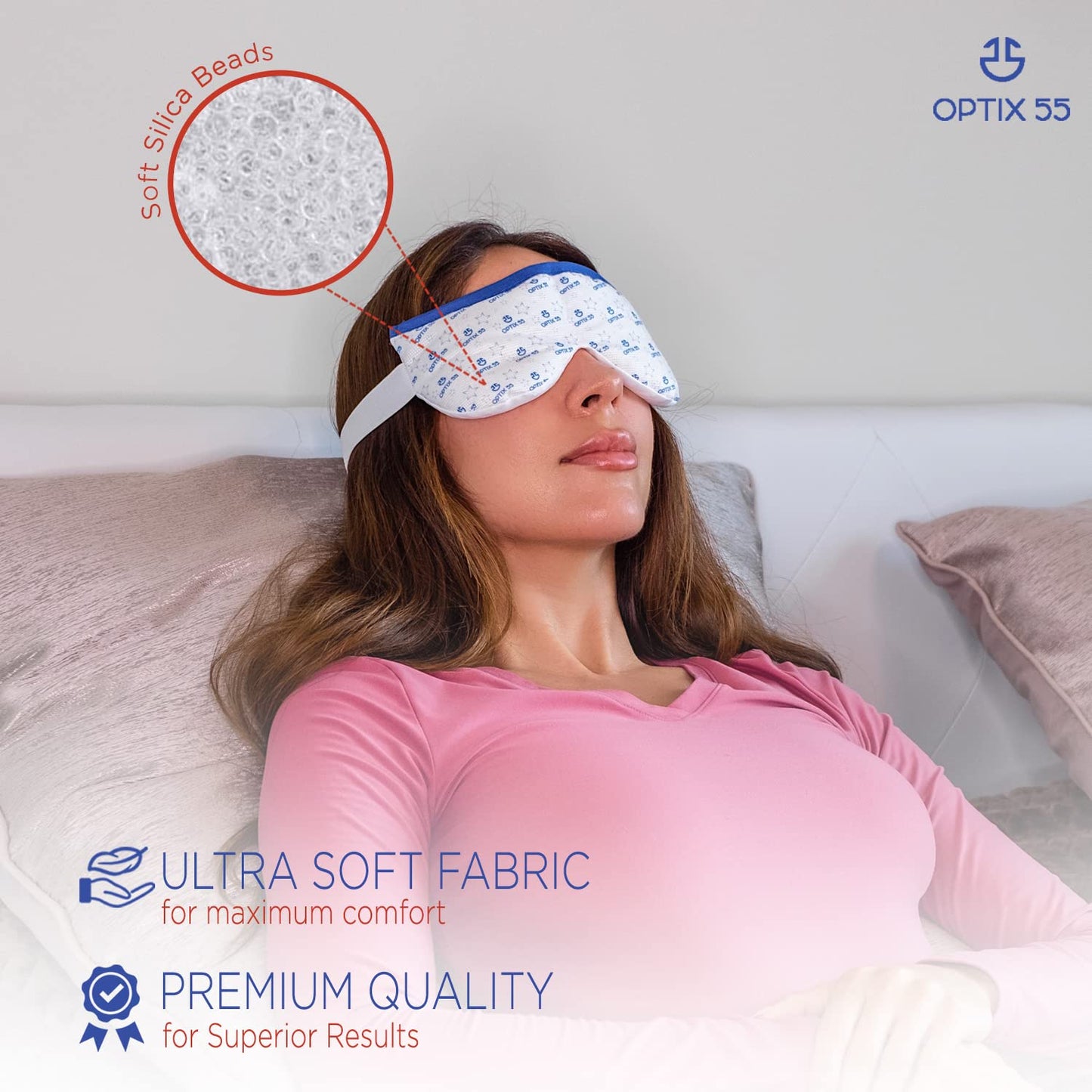 Eye Mask for Dry Eyes - Moist Heat Microwave Activated Warm Compress, Relieves Stye & Pink Eye