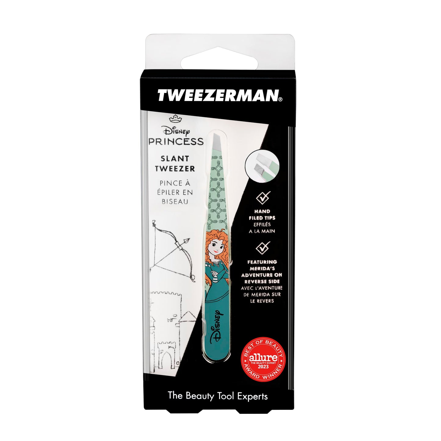 Tweezerman Merida Slant Tweezer - Eyebrow Tweezers for Women and Men