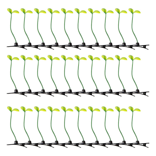 RP Remarkable Power, 40 Pack Plant Bean Sprout Hair Clips Pea Hairpin Barrette for Women Girls