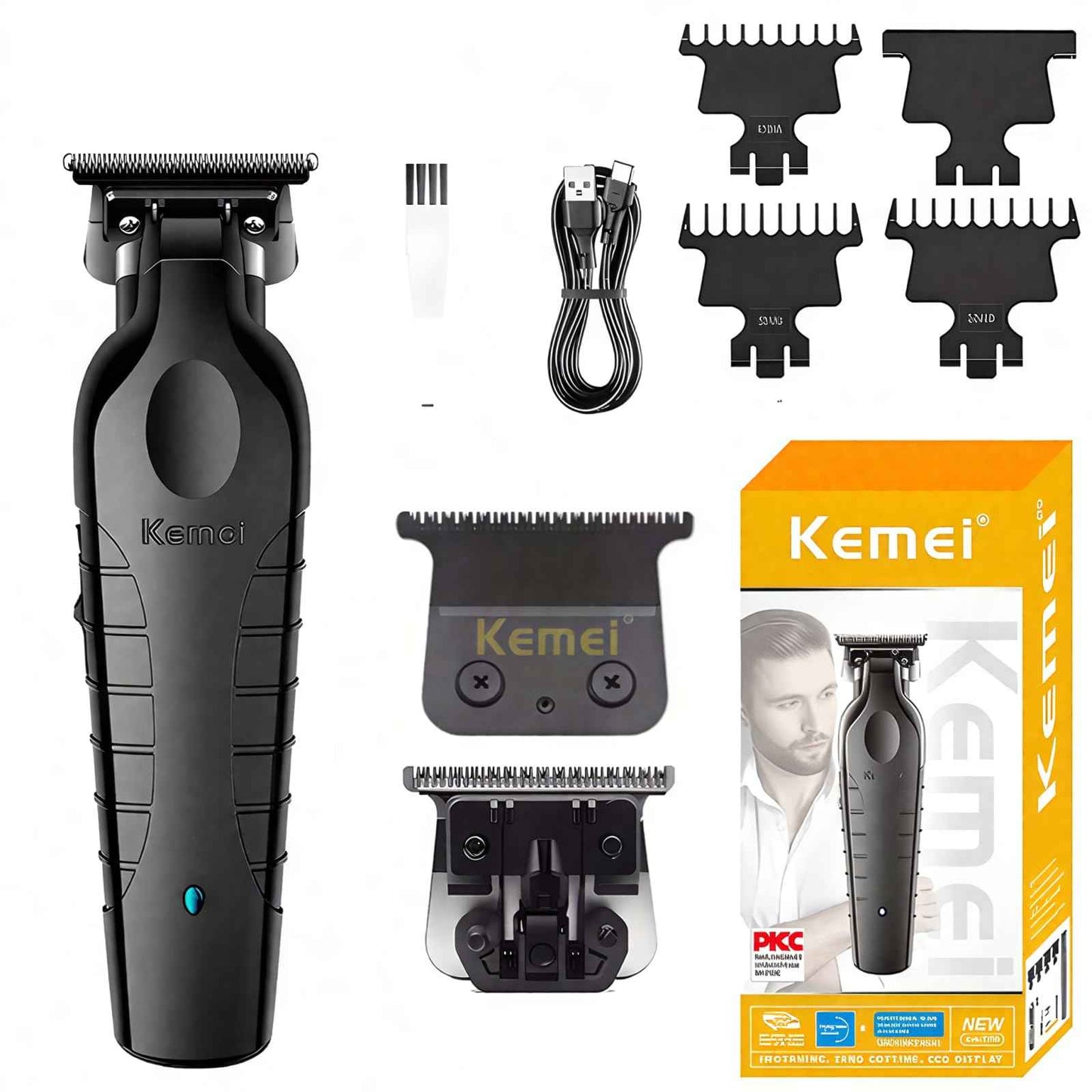 KEMEI 2299 Professional Hair Clippers for Men Professional - Cordless&Corded Barber Clippers for Hair Cutting & Grooming Rechargeable Beard Trimmer