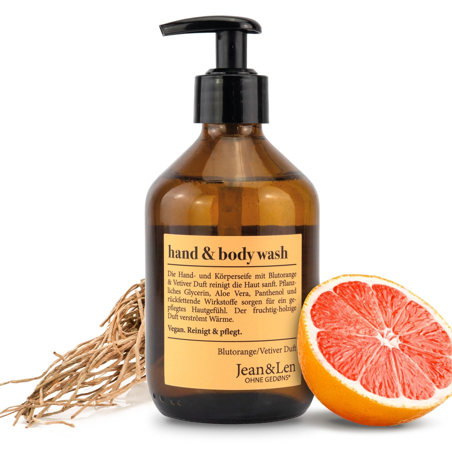 Jean & Len Hand & Body Wash Blood Orange & Vetiver