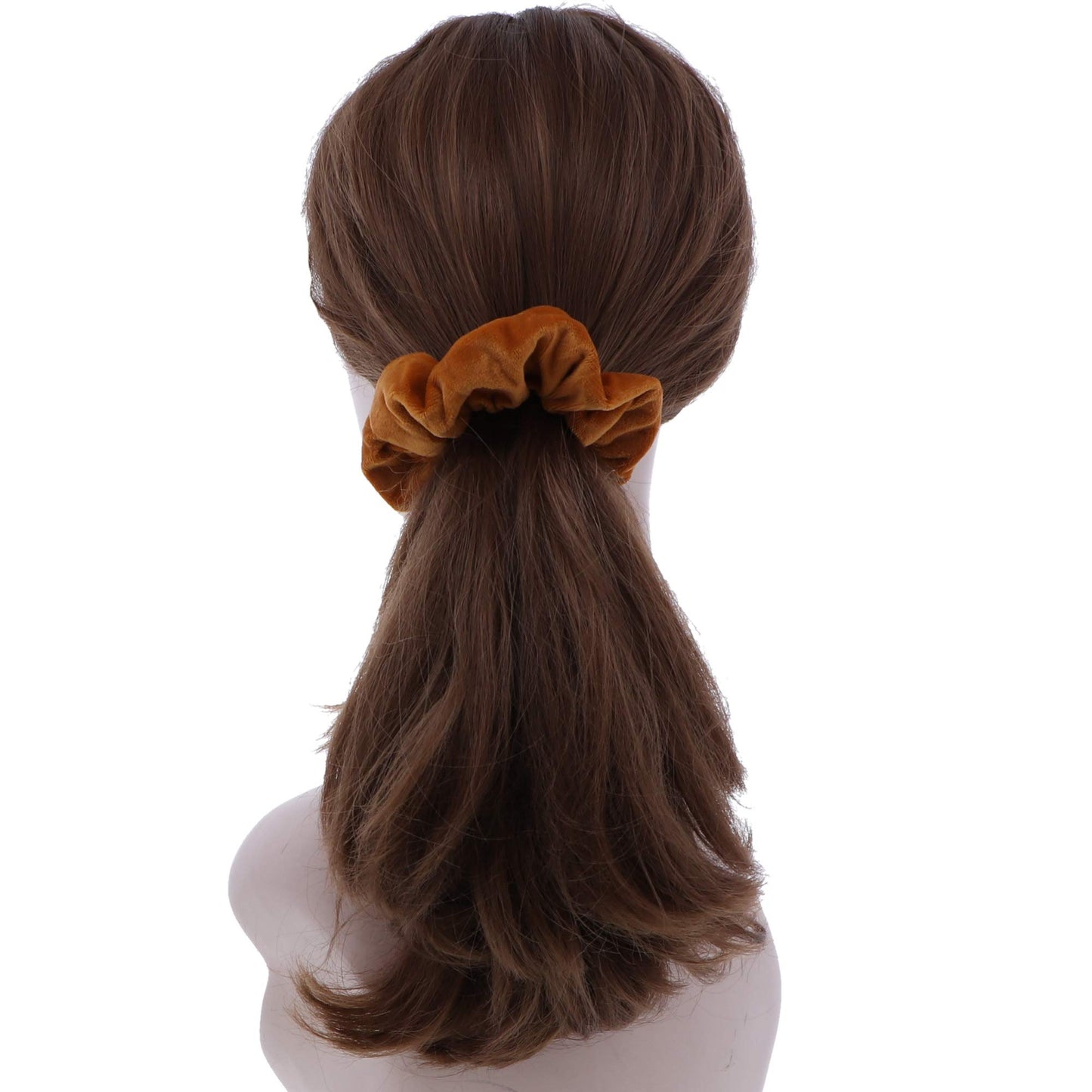 Velvet Scrunchies Ultra Soft - Set of 2 (Light Brown)