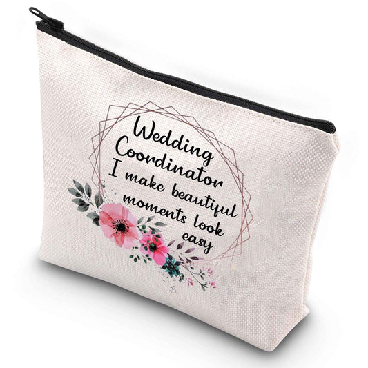 G2TUP Wedding Coordinator Gift Wedding Party Accessory Pouch I Make Beautiful Moments Thank You Planner (Wedding Coordinator Zip Bag)