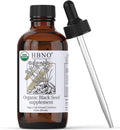 HBNO Organic Black Seed Oil - Huge 4oz (120ml) Glass Bottle Value Size - USDA Certified Organic Black Seed Oil, Cold Pressed for Face, Body, Lips, Shampoo & Conditioner