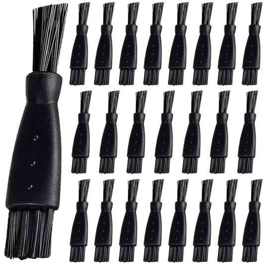 24pcs Men's Electric Shavers Cleaning Brush Double-Sided Shavers Brush Hair Brush Cleaner Tool Tiny Multi-Function Beard Brush Kit (Black)