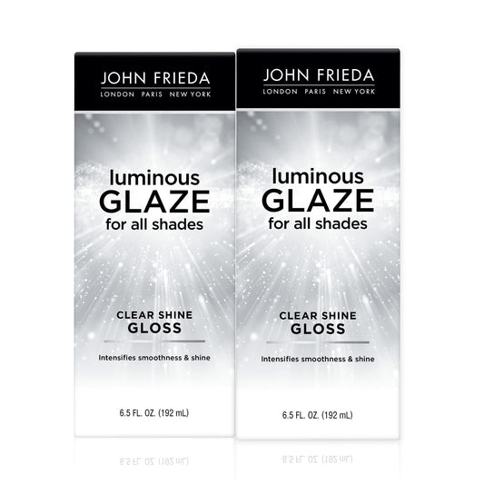 John Frieda Luminous Glaze Clear Shine Hair Gloss, Anti-Fade, Color Enriching Gloss, Safe for Color Treated Hair, 6.5 oz (Pack of 2)