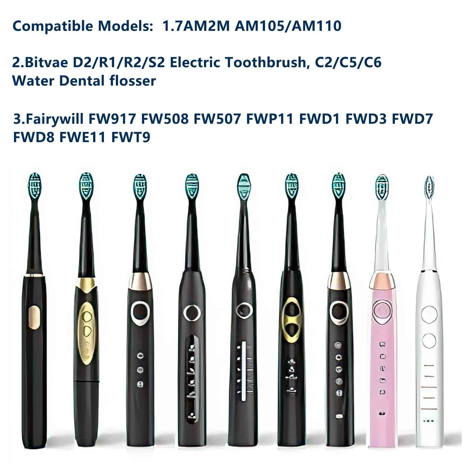 Wall Charger for 7AM2M AM105/AM110 /Fairywill/Bitvae/Dnsly/Vekkia/Gloridea/Sboly/Electric Toothbrush, (Not for 7AM2M AM100 AM101 AM103) (White)