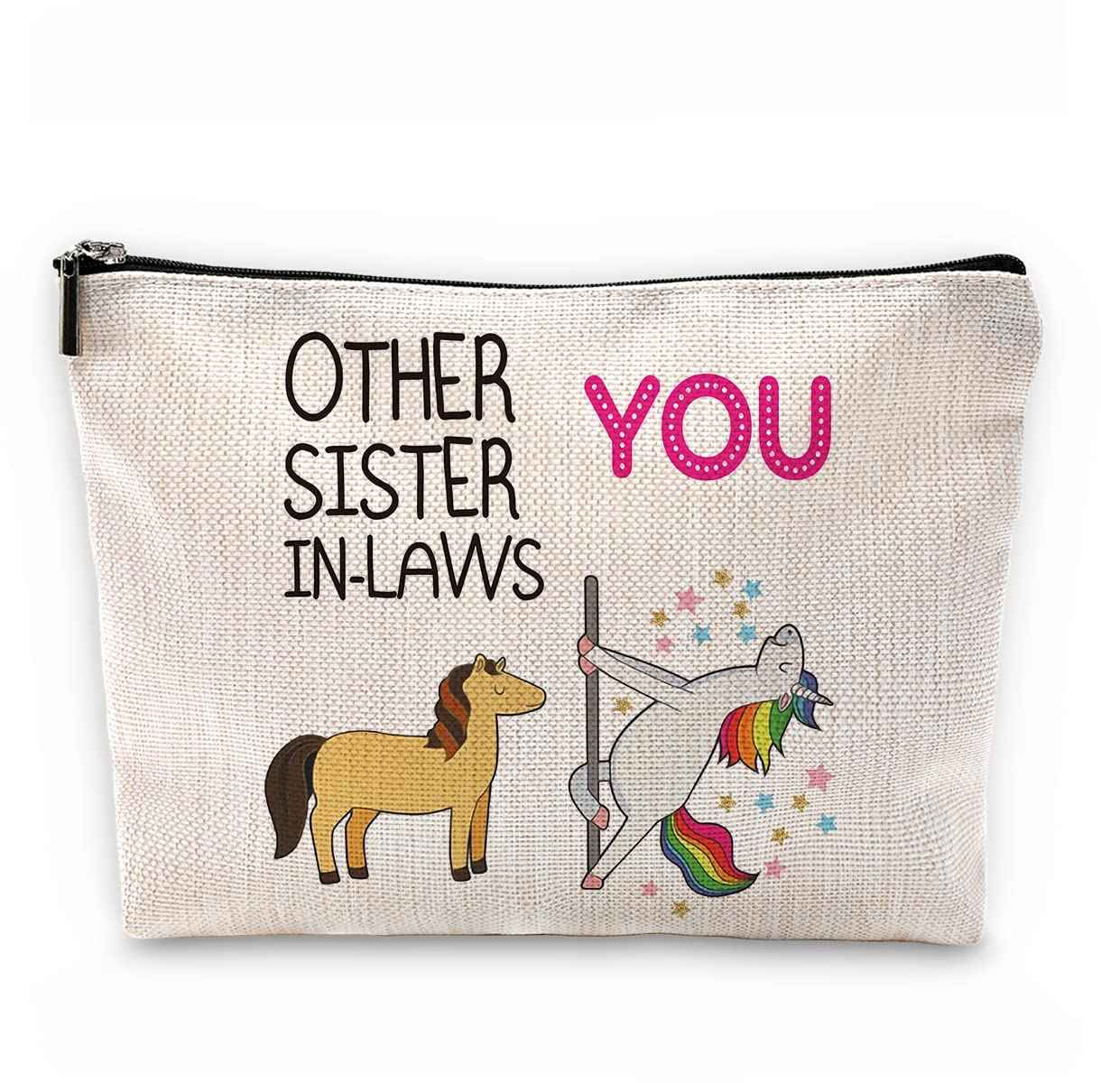Sufamb Funny Other Sister-in-Laws and You Makeup Bag,Best Sister-in-Law Gifts Cosmetic Pouch for Girls,Christmas Birthday Wedding Gifts for Sister in Law Stepsister