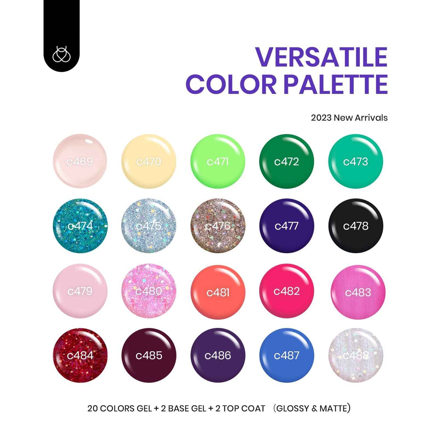 beetles Gel Polish 20 Colors Gel Nail Polish Luxury Club Collection with 1 Pcs 15ml White Color Soak Off Gel Polish with Glossy & Matte Top Coat and Base Coat, Red Green Soak Off Shiny Blue Glitter