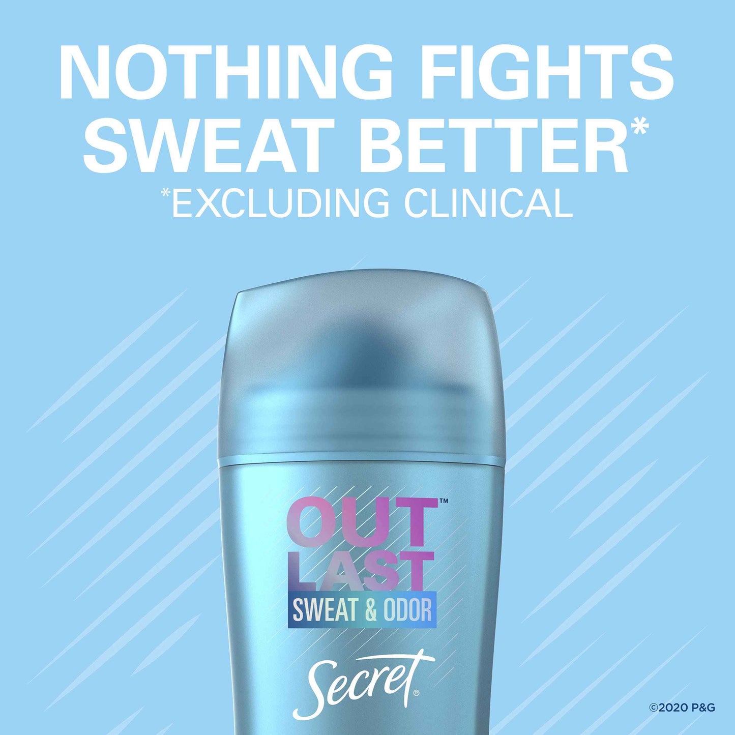 Secret Antiperspirant and Deodorant for Women, Outlast Xtend with 48 Hour Odor Protection Invisible Solid, Protecting Powder, 2.6 Oz Pack of 3 (Packaging May Vary)