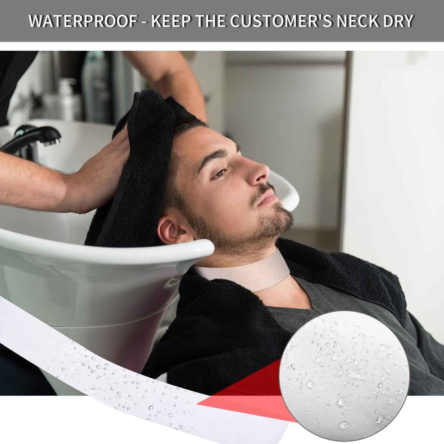 IOOROSE Pro 10 Rolls Neck Strips Hair Cutting Tool For Barber Shop Supplies Cutting Accessories Neck Paper