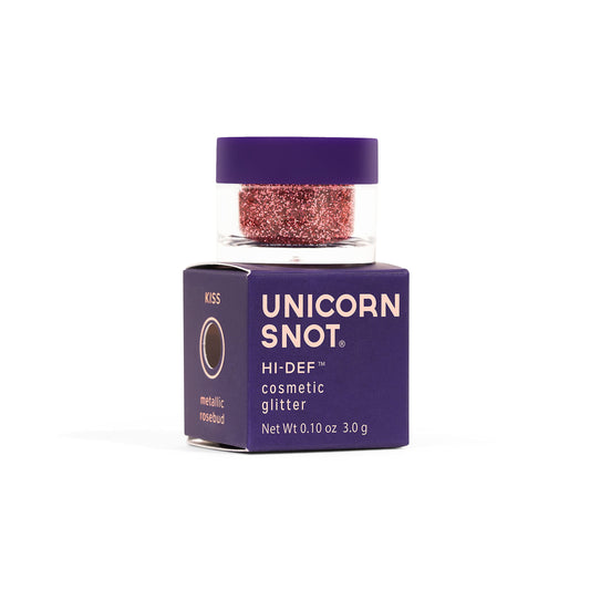 Unicorn Snot Body Glitter -Long-Lasting, Holographic Hi-Def Cosmetic Glitter for Face, Lip & Body- Glitter Lip Gloss, Metallic Eyeshadow Makeup- Iridescent Glitter,Finely Milled Sparkle,Deep Red(Kiss)