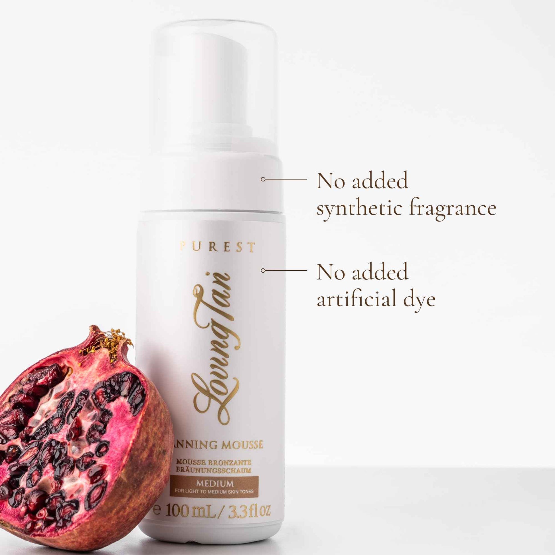 Loving Tan Purest Tanning Mousse, Medium + Purest Applicator Mitt - Sunless Tanner Made From 97% Certified Organic & Naturally Derived Ingredients - Cruelty Free, Vegan - 3.3 Fl Oz