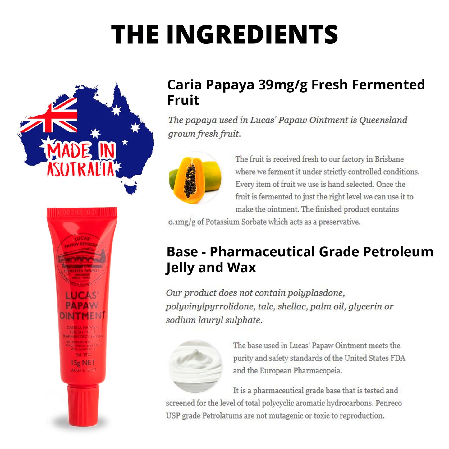 Lucas Pawpaw Lip Ointment, Lucas Pawpaw Cream, Lucas Pawpaw Ointment for Lips & Dry Skin - Unique All Skin Types, All Gender- Any Season Gift Pack with 75g and 15gr Pawpaw Balm