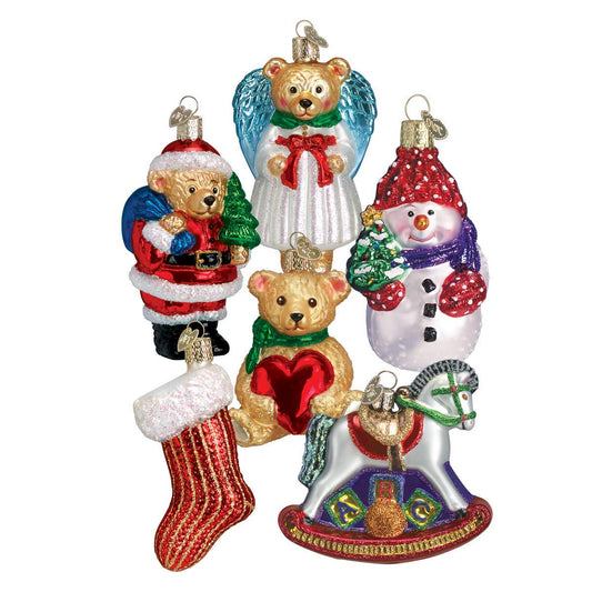 Old World Christmas Ornaments: Child's First Christmas Coll Glass Blown Ornaments for Christmas Tree