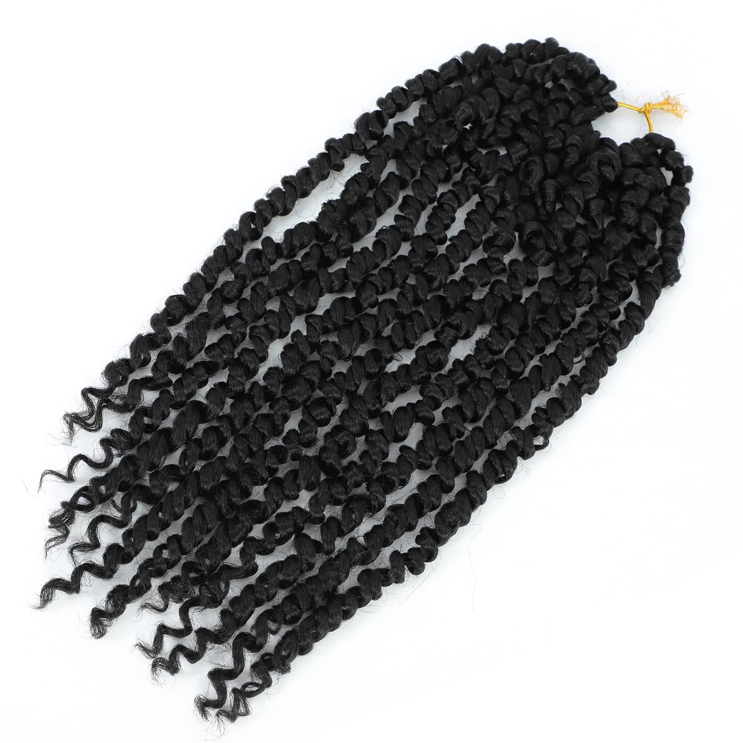 Passion Twist Hair 14 Inch 8 Packs, Pre Twisted Passion Twist Crochet Hair For Black Women, Pre Looped Passion Twist Curly Crochet Hair, Short Crochet Passion Twist Hair (14 Inch (Pack of 8), 1B#)