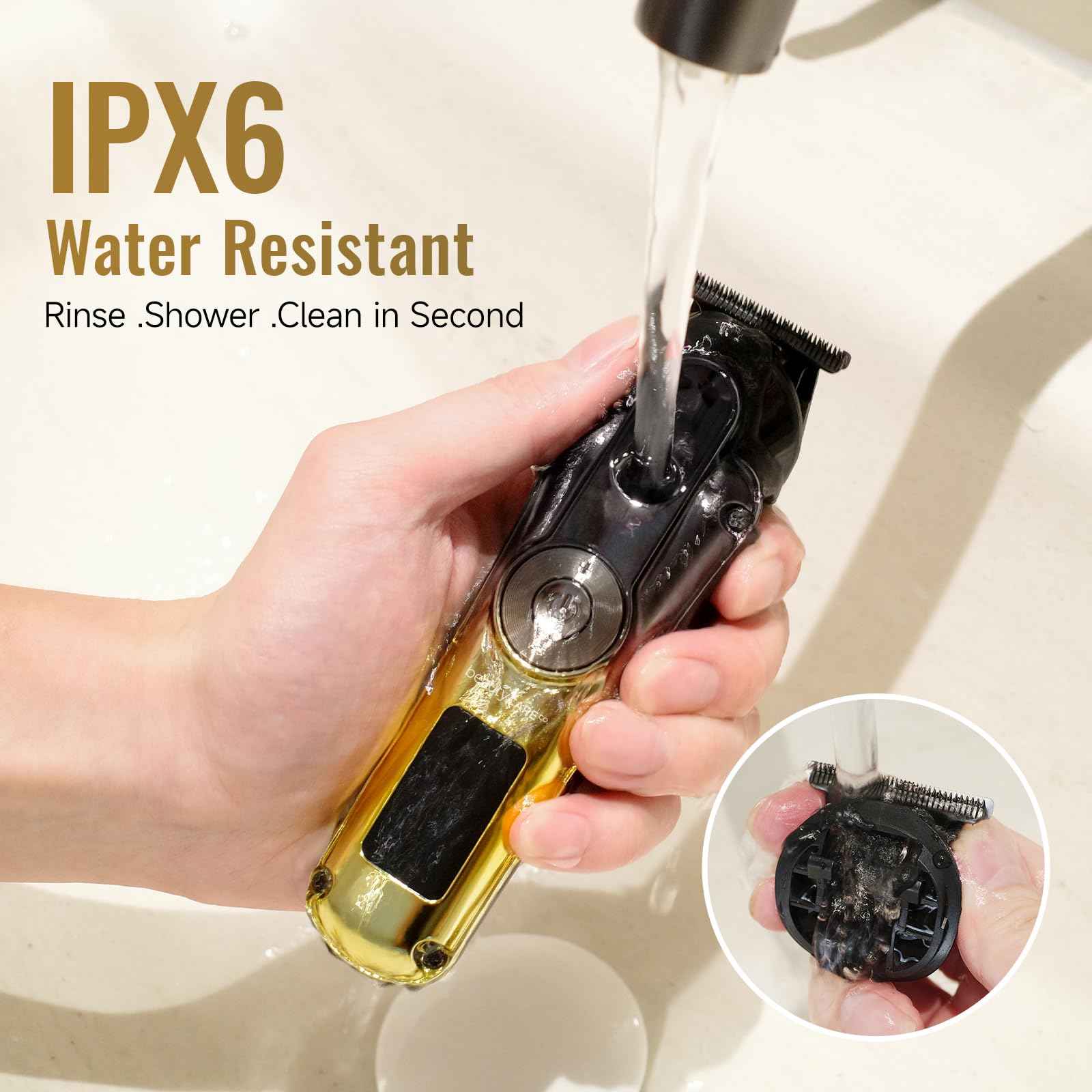 BEAUTYCARE Professional Beard Trimmer for Men - Hair Clippers Men's Grooming Kit,Waterproof Cordless Rechargeable Electric Shaver Zero Gapped Trimmer Fading & Nose Hair Trimmer, Grooming at Home