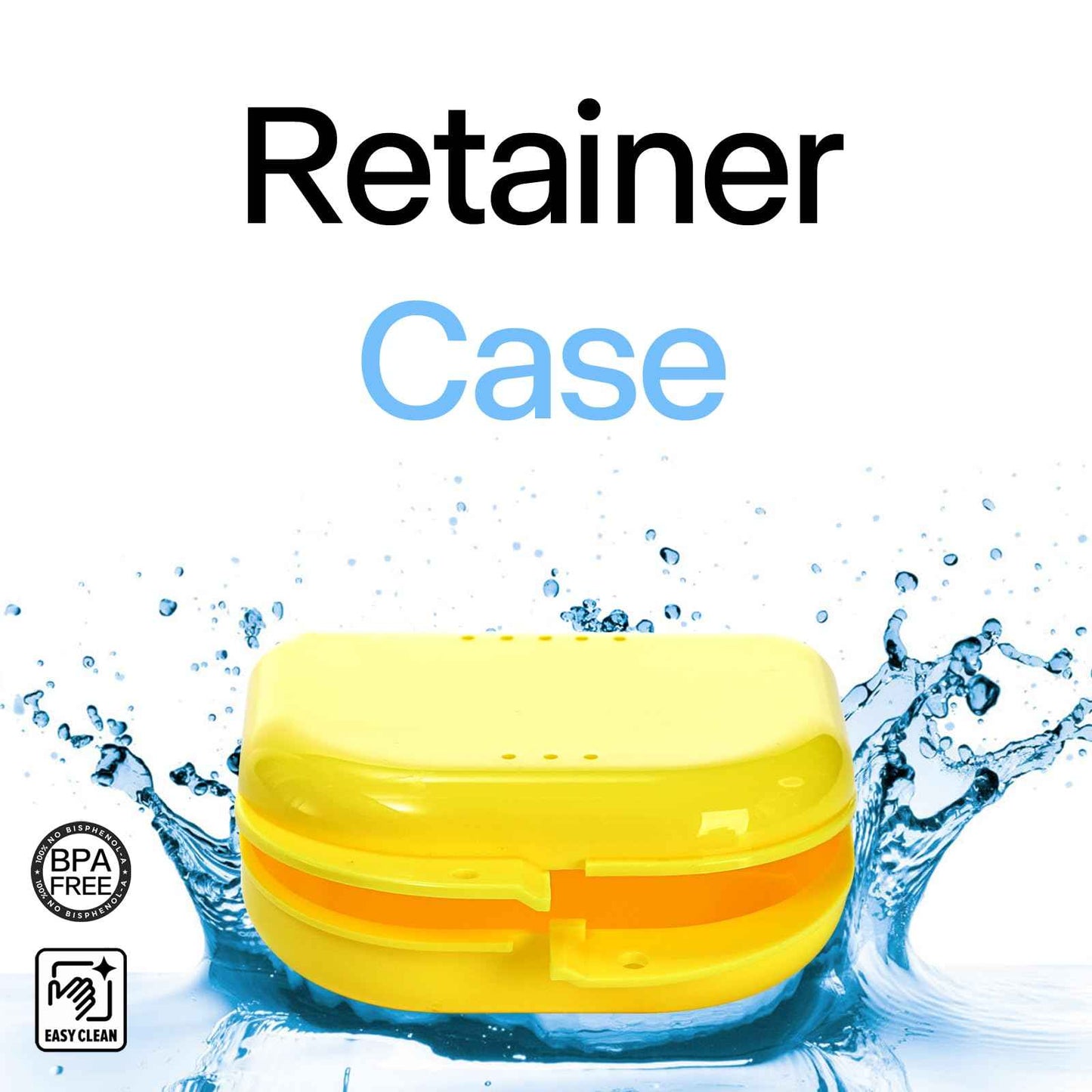 ZENFUN 40 Packs Retainer Case, Mouth Guard Cases Denture Case Bulk, Slim Aligner Box with Vent Holes, Assorted Denture Storage Container for Night Guards, Individually Sealed