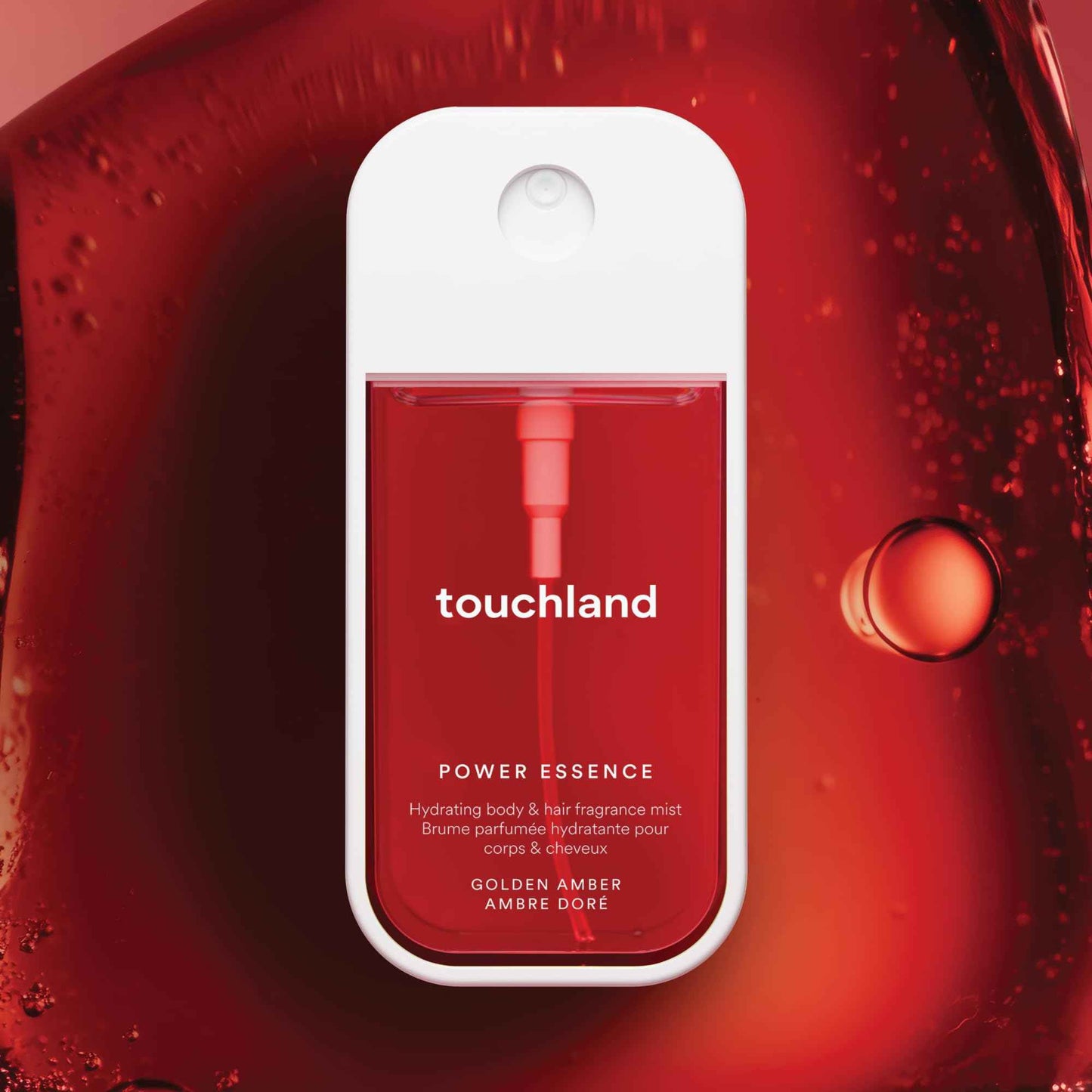 Touchland Power Essence Hydrating Body & Hair Fragrance, SOFT SOLACE DUO (Golden Amber + Cashmere Woods), 2 FL. OZ. Travel Size Body Mist (Set of 2)