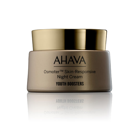 AHAVA Osmoter Skin-Responsive Night Cream - With the patented Smartium technology, re-sets the look of skin during night with intense activity & boosts skin renewal for enhanced luminosity, 1.7 Fl.Oz