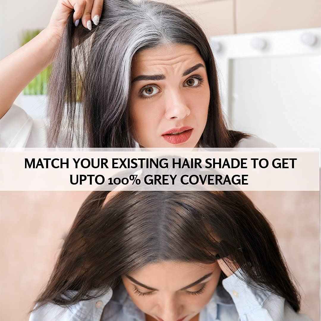 Herbishh Combo Hair Color Shampoo for Gray Hair (Black) 500ml + Argan Hair Oil 30ml