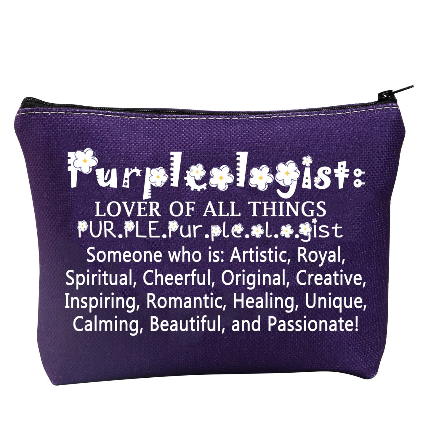 TSOTMO Purple Zipper Pouch Purple Background Makeup Bag Lover of All Things Purple Gift Purple Designed Cosmetic Bag For Purple Lovers (Purple Bag