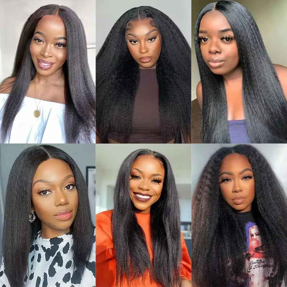 Kinky Straight Bundles 30 30 30 Inch Yaki Straight Human Hair Bundles Natural Black Yaki Bundle Human Hair Unprocessed Brazilian Virgin Remy Hair Extensions Deals