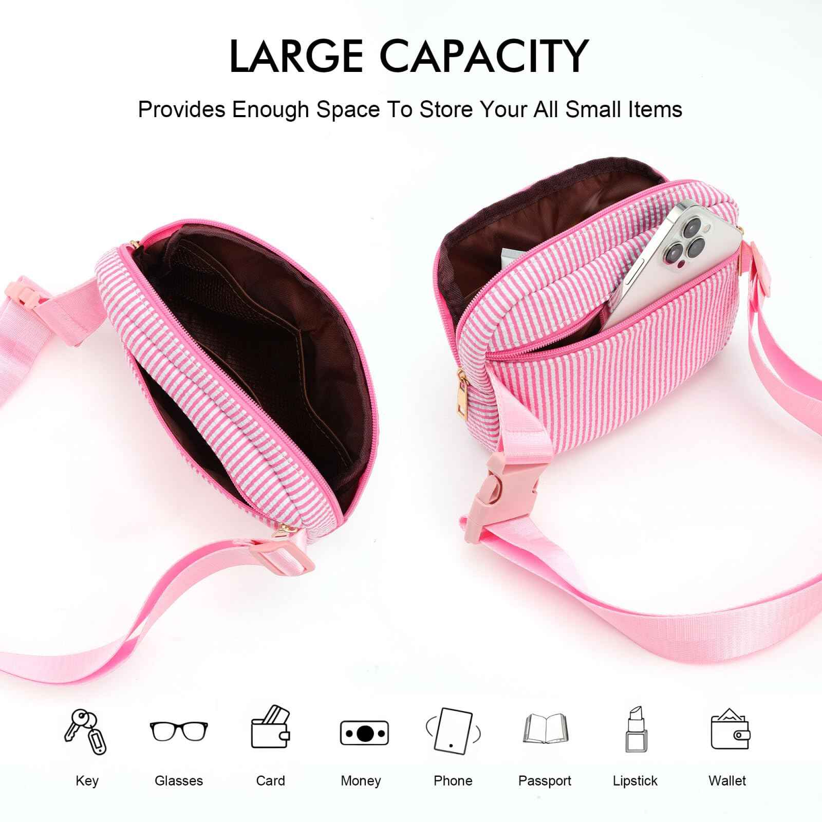 YOOLIFE Makeup Bag & Initial Crossbody Bag Belt Bag