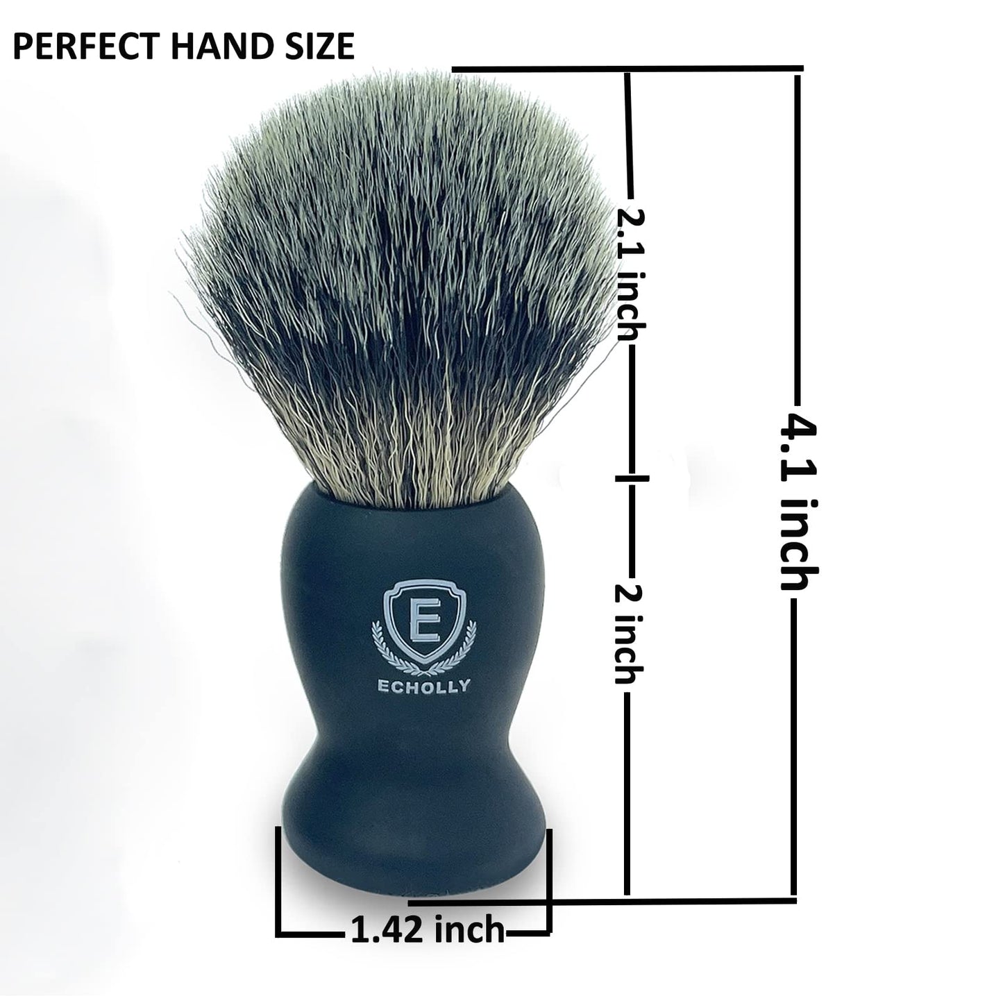 Luxury Shaving Brushes For Men by Echolly-Super Strong NO Shedding Bristle Shave Brushes for Men-Smooth Acrylic Handle Legacy Shave Brush-Rich and Fast Lather Shaving Cream Brush Fathers Day Gift