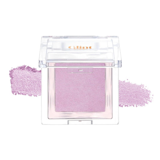 Glint Baked Blush (Pale Lilac, 0.08oz) - Long-Lasting, All-Day Face Blush Powder for a Natural Look. Korean Skin Care, Korean Makeup. Blendable Color for Eyes, Cheeks & Body.