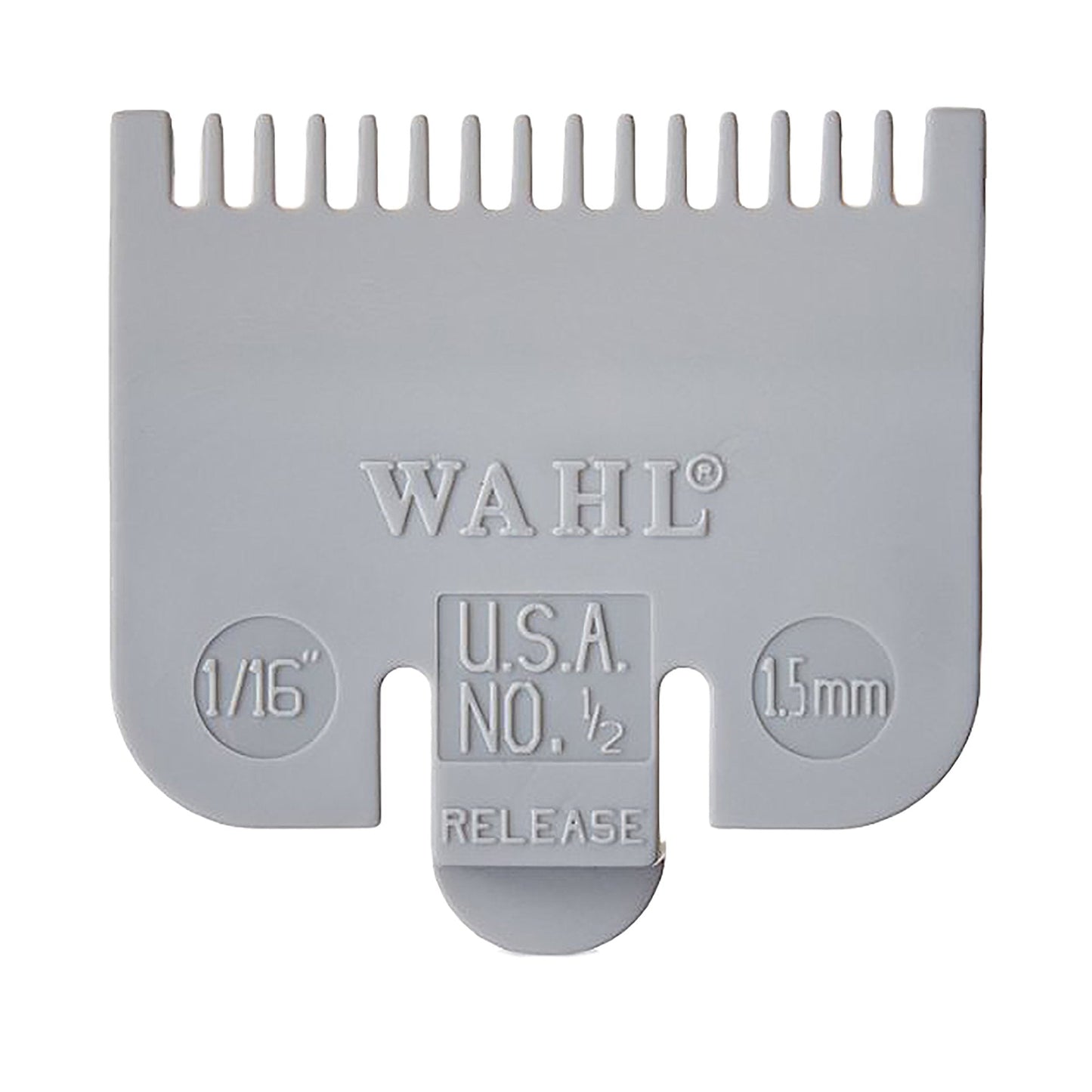 Wahl Professional Color Coded Comb Attachment #3137-101 - Grey #1/2 - 1/16" (1.5mm) - Great for Professional Stylists and Barbers