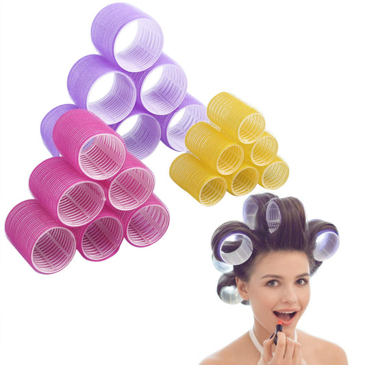 Jumbo Size Hair Roller sets, Self Grip, Salon Hair Dressing Curlers, Hair Curlers, 3 size 18 packs ((6XJUMBO+6XLARGER+6XMEDUIEM)…