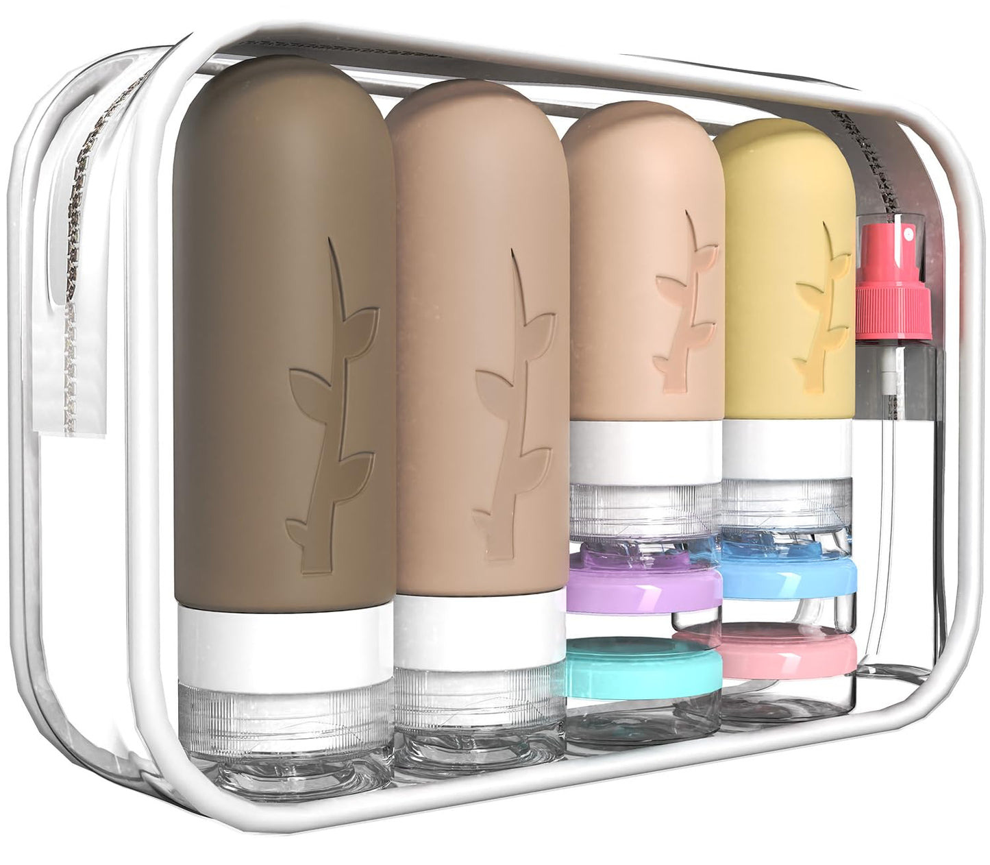 Travel Containers for Toiletries, 18pack TSA Approved Travel Size Containers for Toiletries,travel bottles for Toiletries,travel Jars or Personal Travel Essentials