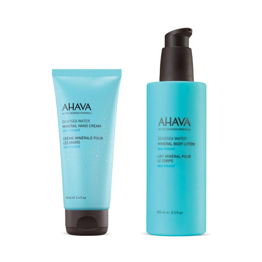 AHAVA Dead Sea Mineral Hand Cream and Body Lotion Set, Sea-Kissed