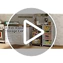Goovilla 4-Tier Rolling Kitchen Cart with Drawers & Wooden Top