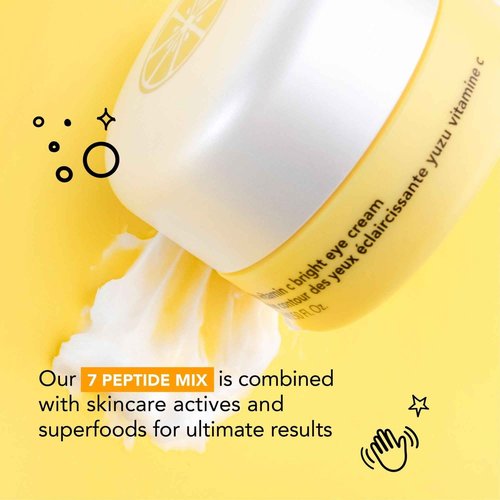 Saturday Skin Yuzu Eye Balm Vitamin C Wide lluminating Under Tight Eye Cream Korean Niacinamide Caffeine for Wrinkles Puffy Eyes Dark Circles Moisturizing Hydrates Anti Aging for Women (15ml)