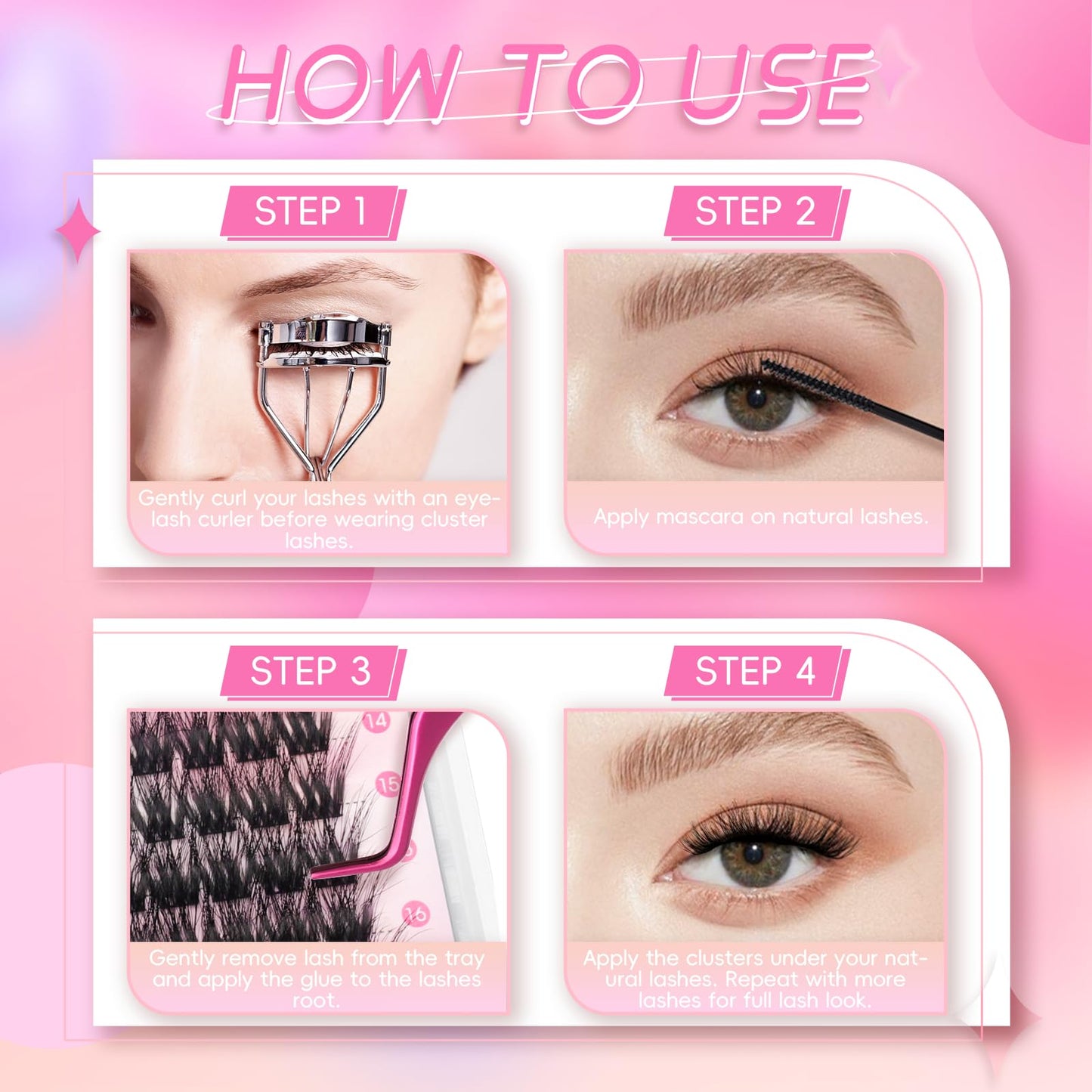 FADLASH Cluster Lashes Fluffy 10-18mm Lash Clusters Volume Lash Extension 168Pcs 3D DIY Lash Clusters D Curl Individual Lashes (R13-0.07-D,10-18mm)