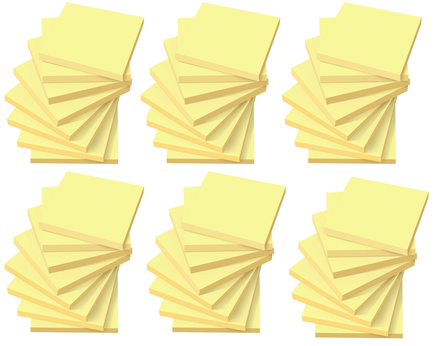 (48 Pack) Sticky Notes 3x3 in Canary Yellow, Clean Removal, Recyclable, Self-Stick Pads, Easy to Post for Home, Office, Notebook