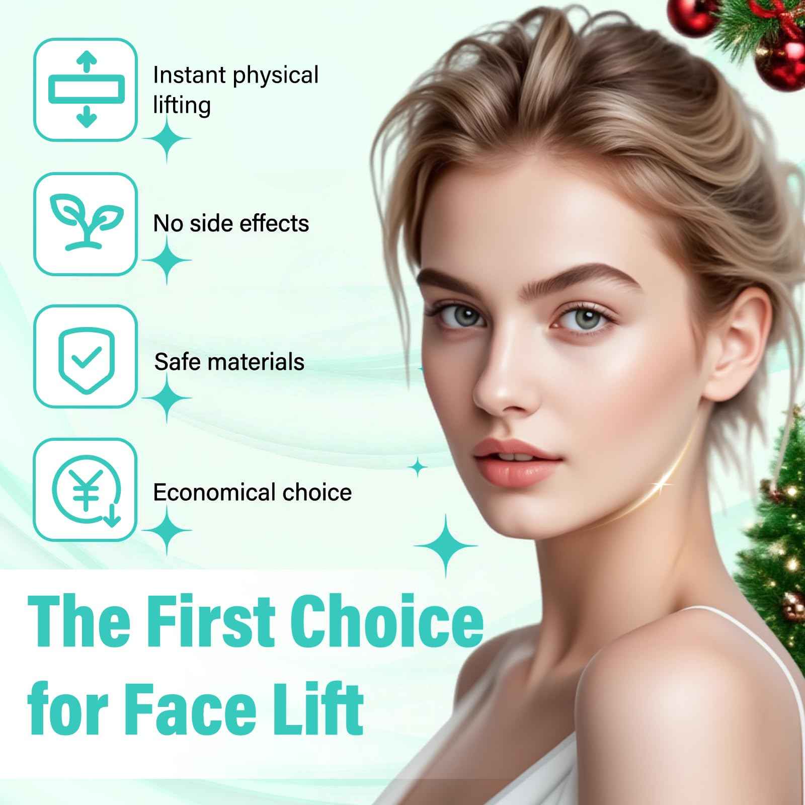 Face Lift Tape Invisible, Facelift Tape for Face, Neck Strips Lift Turkey Neck, Skin Lifting Tapes V Edge Patches for Wrinkle, Jowl, Eye, Double Chin, Loose Sagging Skin (1 Count (Pack of 280))