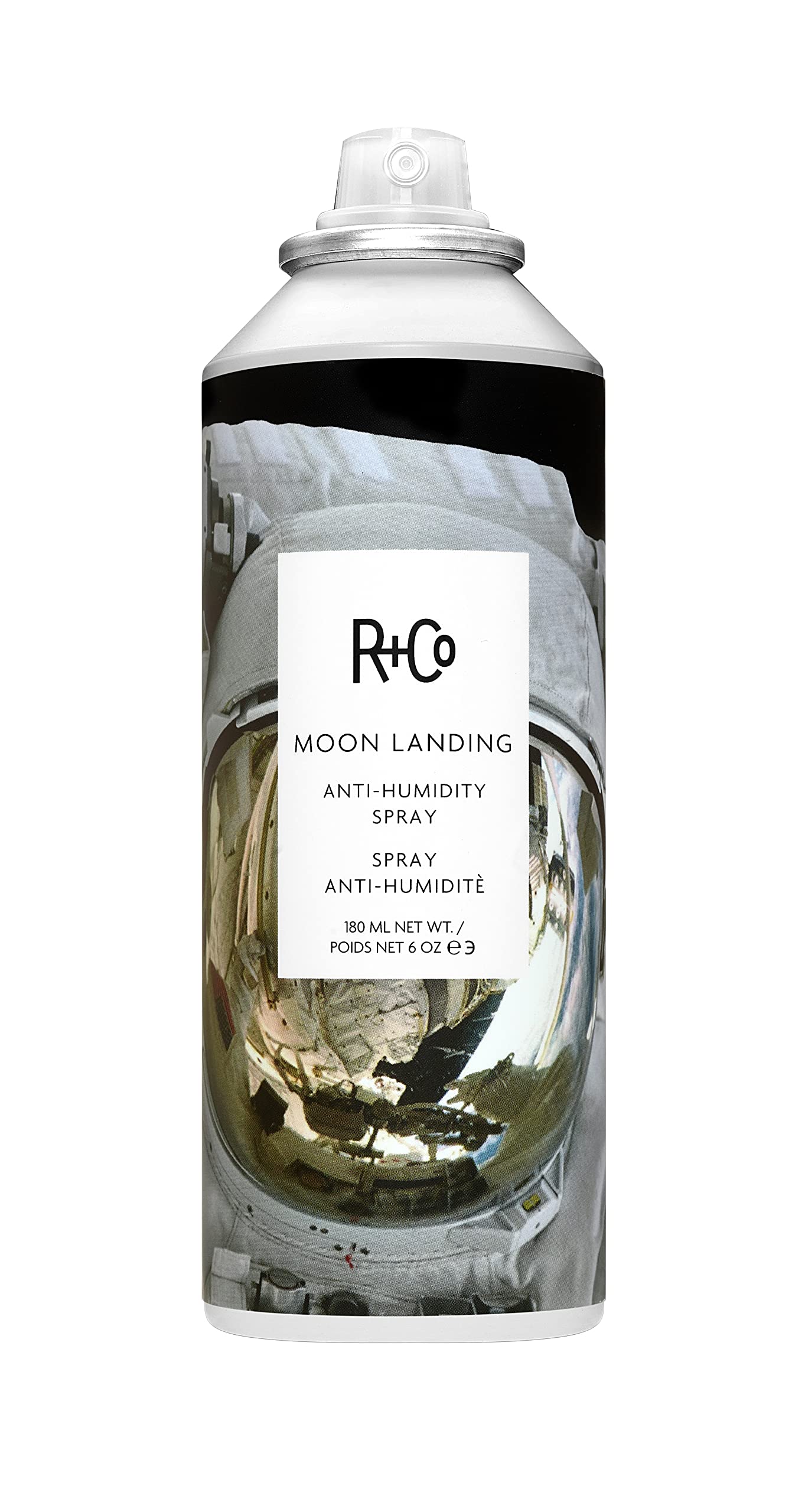 R+Co Moon Landing Anti-Humidity Spray | Calms Frizz + Repels Moisture + Tames Flyaways | Vegan + Cruelty-Free | 6 Oz