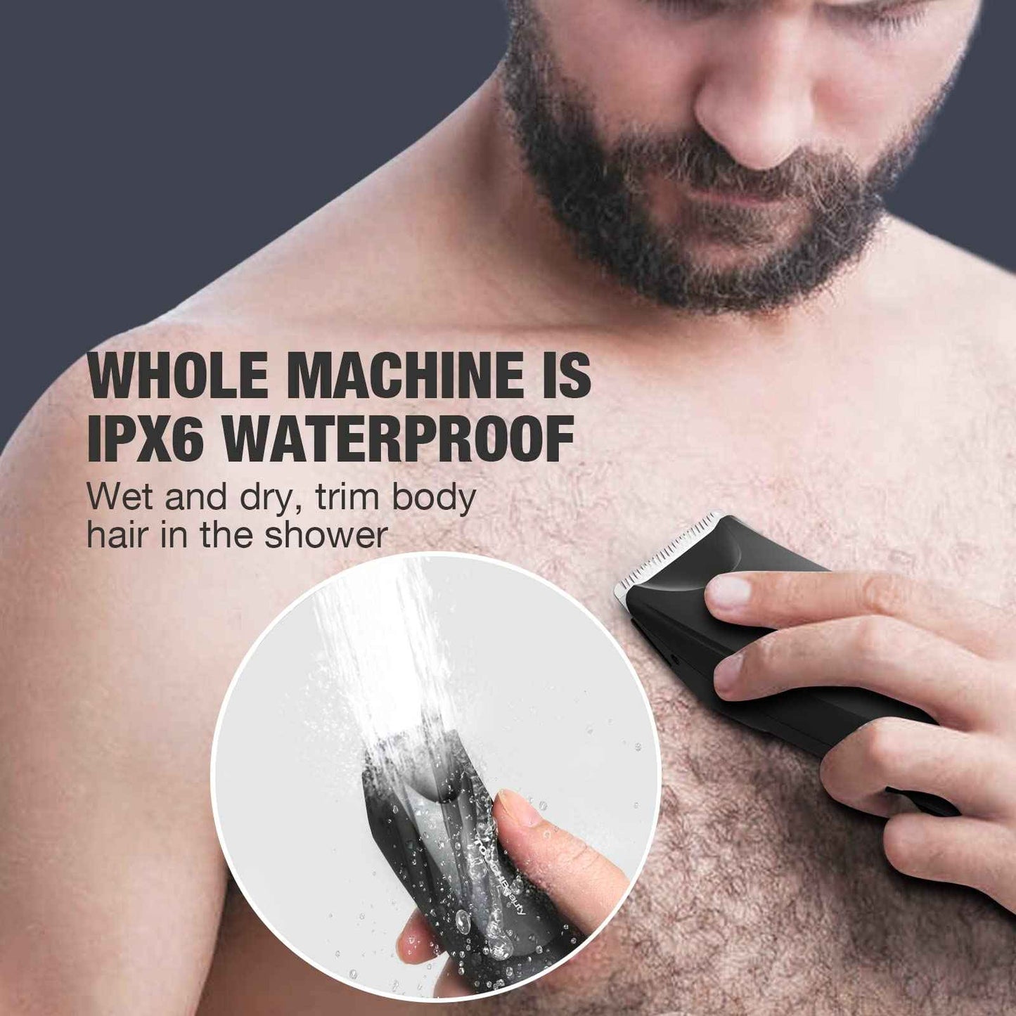 TOUCHBeauty Beard Trimmer for Men, Waterproof Electric Razor for Nose, Body, Face & Mustache, Cordless Hair Clippers Shavers Grooming Kit, Gifts for Men Husband Father