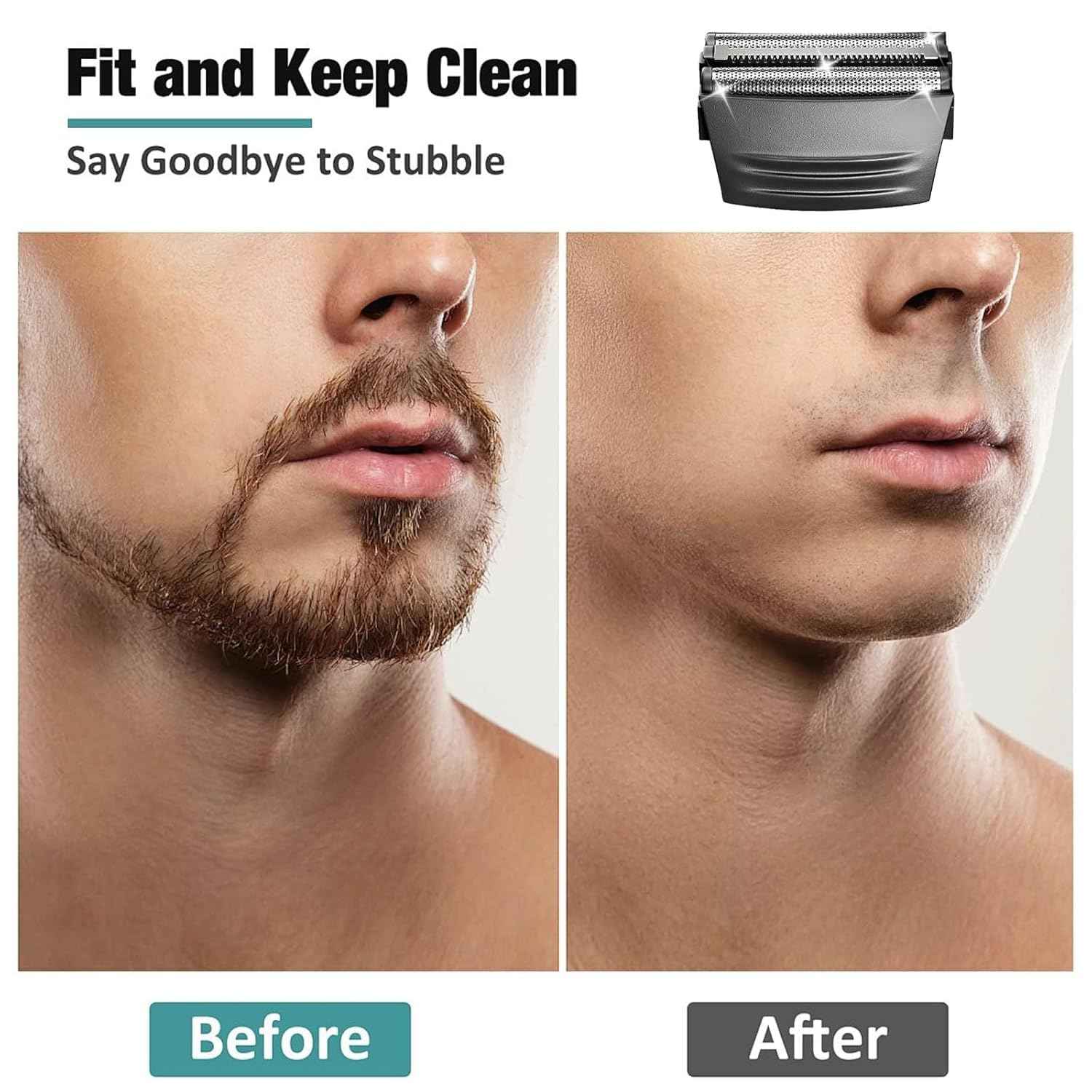 Shaver Replacement Foil Head Compatible with Remington TITANIUM-X Flex & Pivot Foil and Cutter Head for Shaver F4900,F5800,F7800 (Black/3Pack)