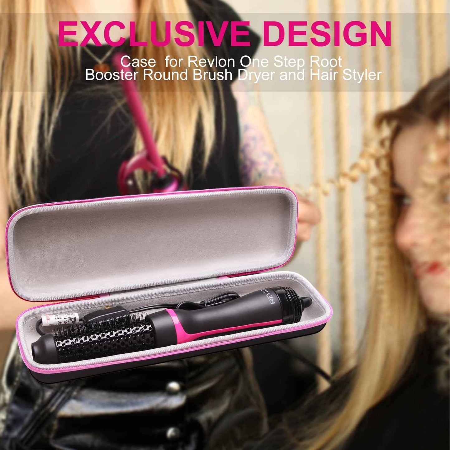 LTGEM EVA Hard Case for Revlon One Step Root Booster Round Brush Dryer and Hair Styler - Travel Protective Carrying Storage Bag