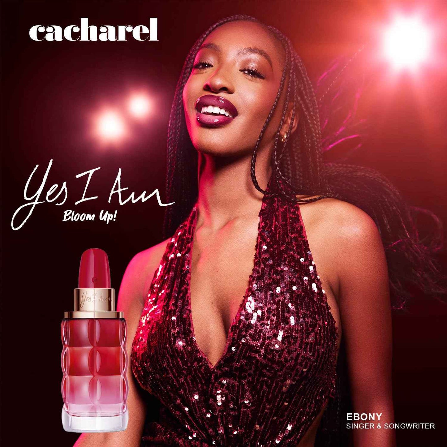Cacharel Yes I am Bloom Up! Eau de Parfum Spray Perfume for Women, Fruity, Floral & Fresh Scent, Notes of Red Berries, Peonies & Sandalwood, Long-Lasting Fragrance, 1.0 Fl Oz