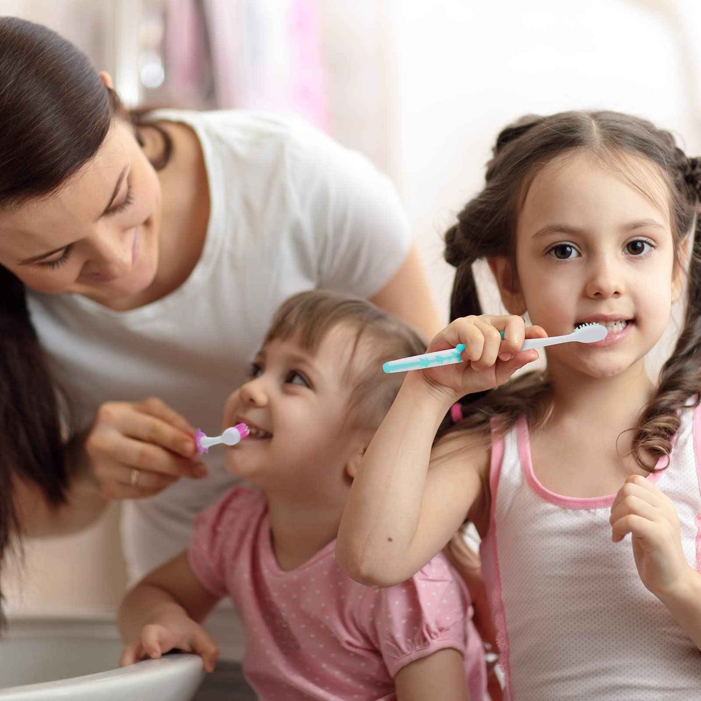 Bokon 100 Pcs Toothbrush for Kids Individually Wrapped Children Soft Disposable Manual Toothbrush Bulk Panda Travel with Bristle Rubber Handle for School Daycare Oral Hygiene