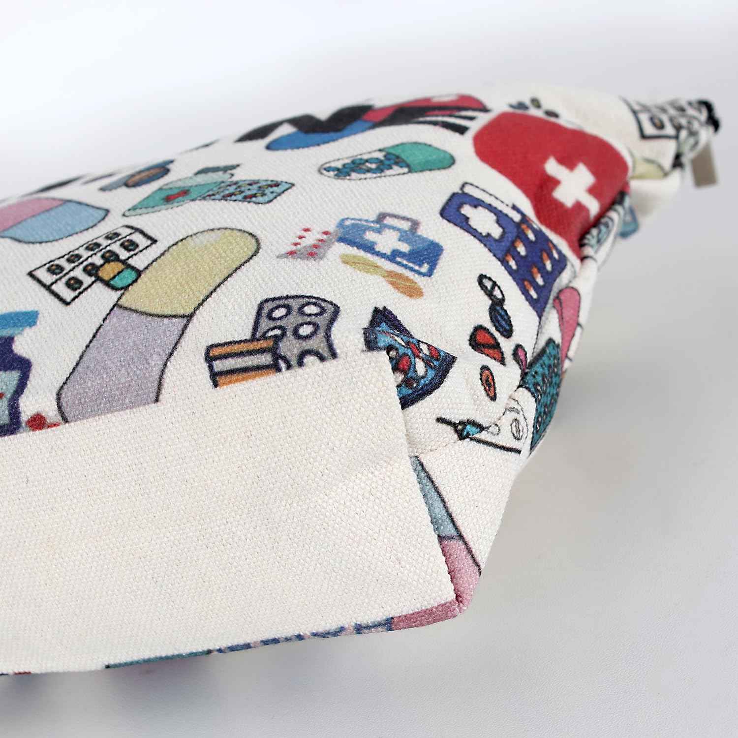 ZUCOLUS Funny Letter Print Travel Medicine Bags Makeup Bag Gift For Women,Pill Storage Bag Toiletry Pouch,Med Bag For Girl