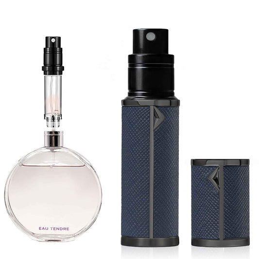 muilsae AB00DB 5ml Leather Perfume Atomiser Refillable, Bottom Fill Perfume Bottle, Portable and Leak-proof Suitable for Women and Men (AB00DB 5ml)