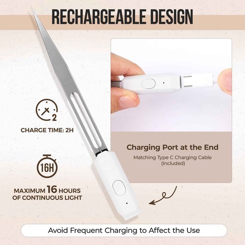 LASHVIEW Lash Tweezer, Eyelash Tweezers with Light, Straight Pointed Eyelash Tweezers for Profissional Grafting Eyelash Extension Stickers Precision Electronics, FG1