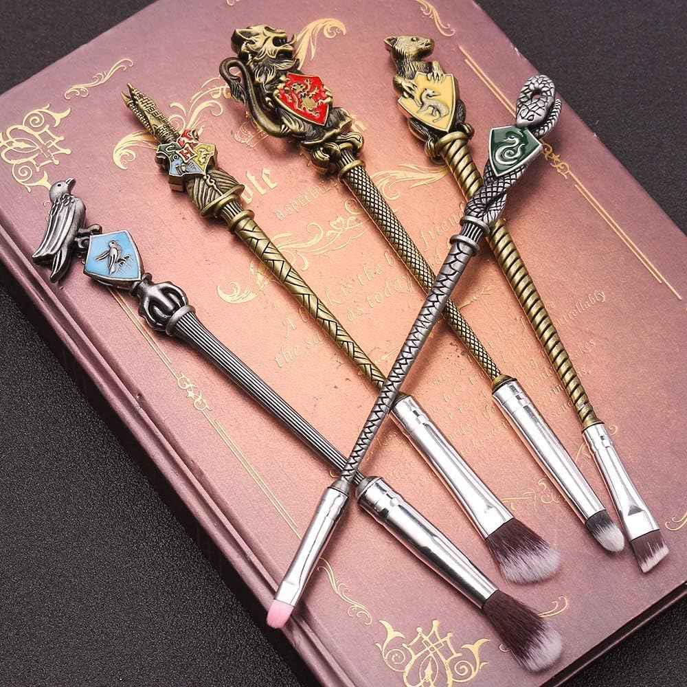 Harry Makeup Brushes Set Gifts Comb Mirror with Gift Box Makeup Brushes Set for Women Potter Magic Eye Shadow Eyeliner Blending Lip Brush